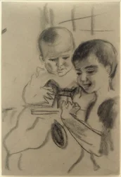 Walter en Wolfgang met paardje